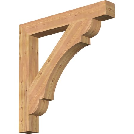 Ekena Millwork Olympic Block Smooth Bracket, Western Red Cedar, 5 1/2"W x 44"D x 44"H BKT06X44X44OLY05SWR